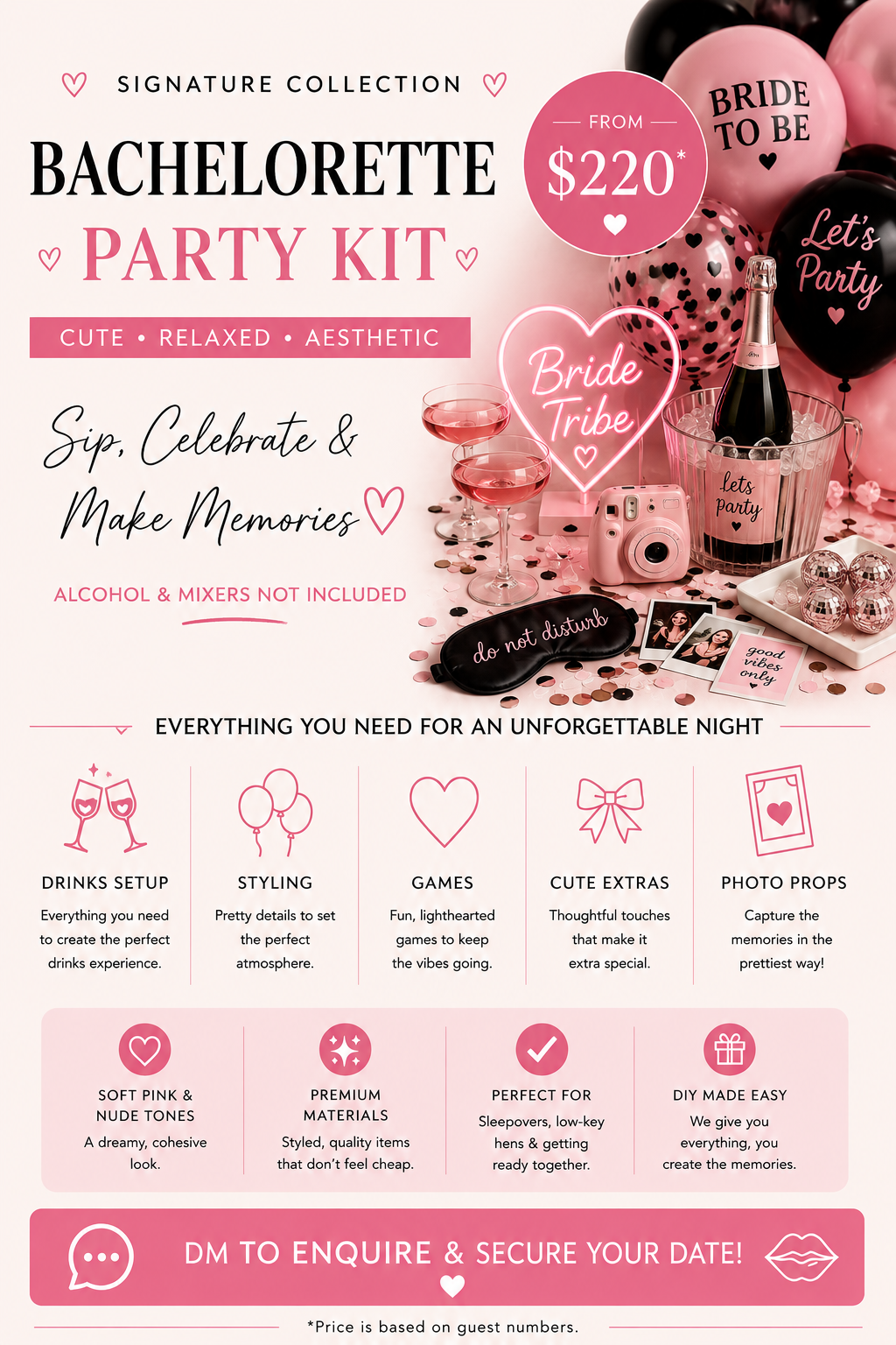 Essential Bachelorette Party Kit flyer